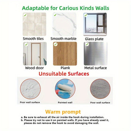 2pcs Strong Adhesive Mop Hook, Suitable For Wall Mounted Mop Holder And Broom Hook, Easy To Install,