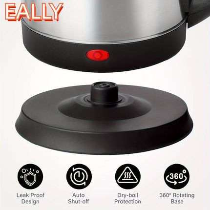 Kettle with LED Indicator,, Auto Shutoff & Boil-Dry Protection, Includes Heating Base – Perfect for Coffee & Tea