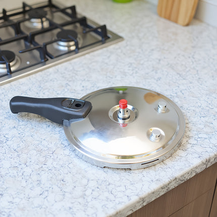 30/32cm Stainless Steel Pressure Cooker  Red Valve Safety Design, Gas/Induction/Outdoor Use