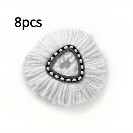 2/4/8/12pcs Superfine Fiber Mop Heads - 360° Rotating for Easy Cleaning, Effortless Wring Out