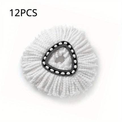 2/4/8/12pcs Superfine Fiber Mop Heads - 360° Rotating for Easy Cleaning, Effortless Wring Out