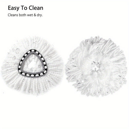2/4/8/12pcs Superfine Fiber Mop Heads - 360° Rotating for Easy Cleaning, Effortless Wring Out