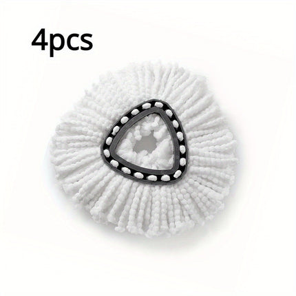 2/4/8/12pcs Superfine Fiber Mop Heads - 360° Rotating for Easy Cleaning, Effortless Wring Out