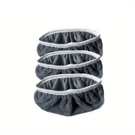 3-Pack Washable Microfiber Mop Pads – Durable, Easy-Attach Design – Perfect for Wet or Dry Floor