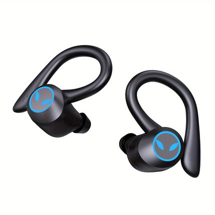 Waterproof Sport Headphones with Earhook, Touch Control, and Charging Case for Phone