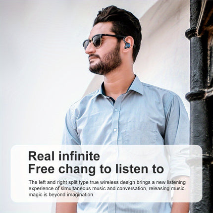 Waterproof Sport Headphones with Earhook, Touch Control, and Charging Case for Phone