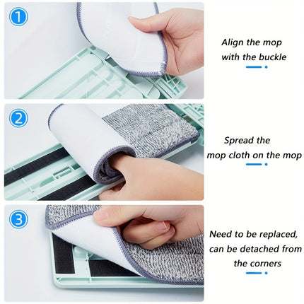 5pcs Microfiber Mop Replacement Pads - Ultra-Absorbent, Reusable, and Durable for Wet and Dry Cleaning