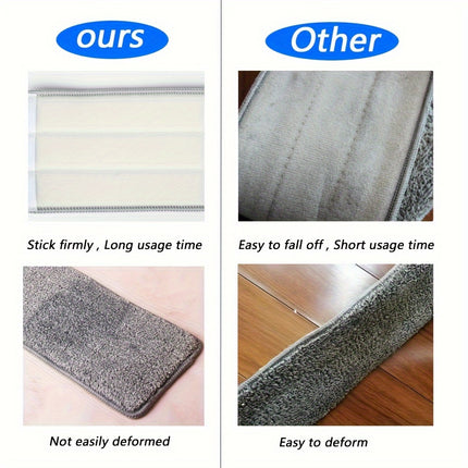 5pcs Microfiber Mop Replacement Pads - Ultra-Absorbent, Reusable, and Durable for Wet and Dry Cleaning
