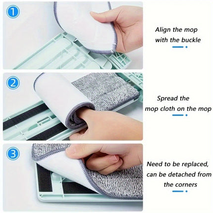 4-Pack Reusable Mop Pads: High Absorption, Easy-Clean, for Efficient Wet & Dry Floor Care
