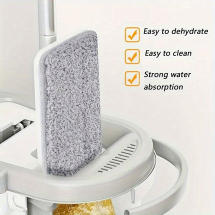 4-Pack Reusable Mop Pads: High Absorption, Easy-Clean, for Efficient Wet & Dry Floor Care