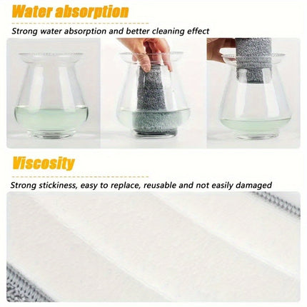 4-Pack Reusable Mop Pads: High Absorption, Easy-Clean, for Efficient Wet & Dry Floor Care