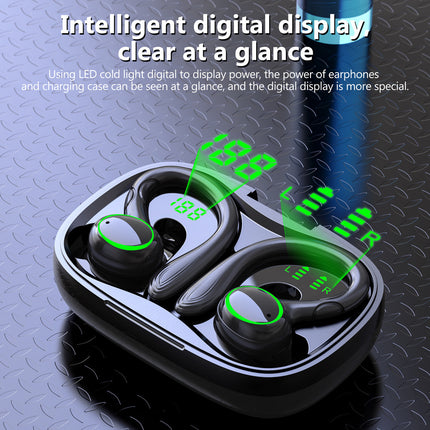 True Wireless Stereo Earbuds, TWS Sport Headset In-Ear Headphones with LED Charging Case for Music