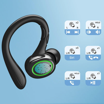 True Wireless Stereo Earbuds, TWS Sport Headset In-Ear Headphones with LED Charging Case for Music