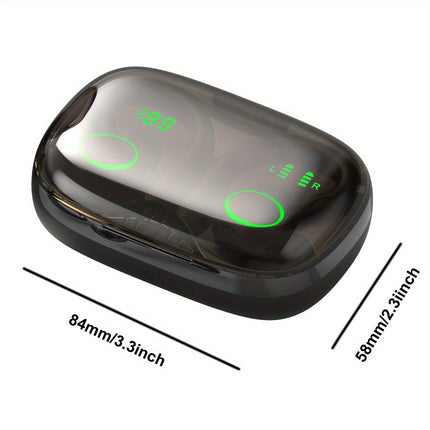 True Wireless Stereo Earbuds, TWS Sport Headset In-Ear Headphones with LED Charging Case for Music