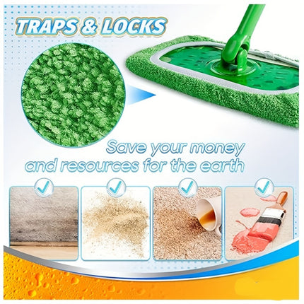 6pcs, Reusable Mop Replacement Pad, Flat Floor Mop Cloth, Washable And Durable Replacement Mop Cloth,