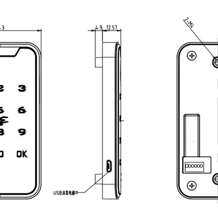 File cabinet password lock
