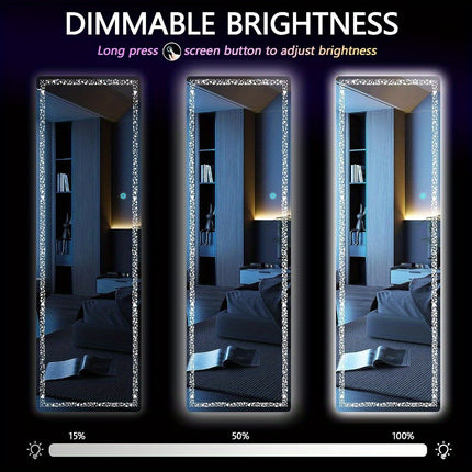 56 X 16 LED Full Length Mirror with Smart Dimming & RGB