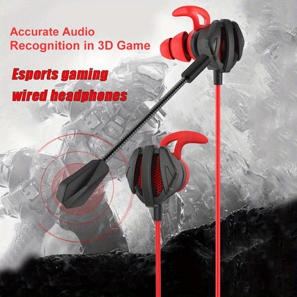 Wired Gaming Earbuds with Volume Control 3.5mm Surround Sound In-Ear Headphones