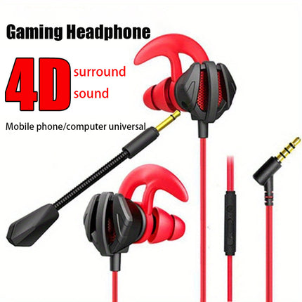 Wired Gaming Earbuds with Volume Control 3.5mm Surround Sound In-Ear Headphones
