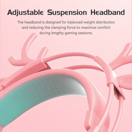 Deer Ears Gaming Headset - RGB Light, E-sports Earphones for PC Computer Gaming,