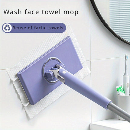 Versatile Disposable Face Towel Mop - Wet & Dry Use For Kitchen, Bathroom, Glass & More