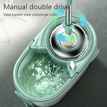 1set, Household Double Drive Rotary Mop And Bucket Set, Spin Mop, Hands-free Wash Mop,