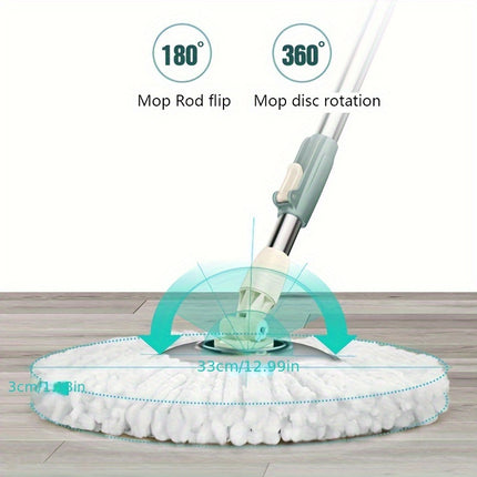 1set, Household Double Drive Rotary Mop And Bucket Set, Spin Mop, Hands-free Wash Mop,