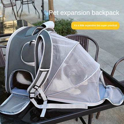 Portable And Breathable Pet Carrier Backpack For Cats, Suitable For Outdoor Activities, With Large Capacity And Expandable Cat Cage