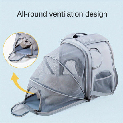 Portable And Breathable Pet Carrier Backpack For Cats, Suitable For Outdoor Activities, With Large Capacity And Expandable Cat Cage