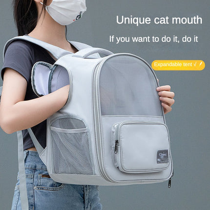 Portable And Breathable Pet Carrier Backpack For Cats, Suitable For Outdoor Activities, With Large Capacity And Expandable Cat Cage