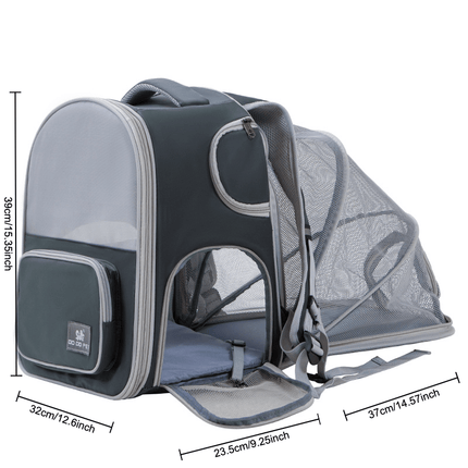 Portable And Breathable Pet Carrier Backpack For Cats, Suitable For Outdoor Activities, With Large Capacity And Expandable Cat Cage