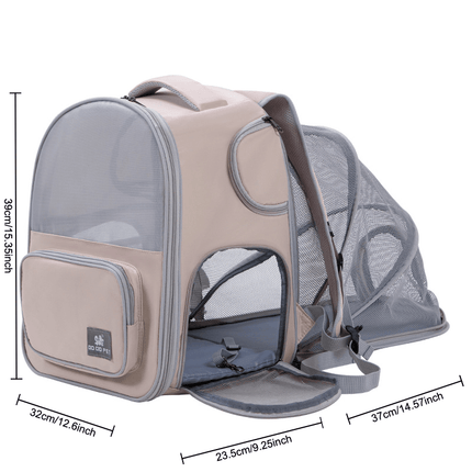 Portable And Breathable Pet Carrier Backpack For Cats, Suitable For Outdoor Activities, With Large Capacity And Expandable Cat Cage