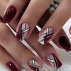 Carré / Rouge foncé