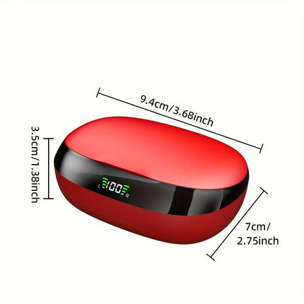 Headphones with ENC Noise Cancelling Mic, Sport Earhook Design, Stereo Sound, Charging Case for Wireless