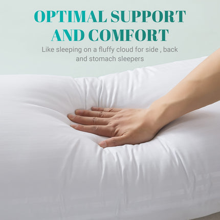 Machine Washable Full Body Pillow - Compressible, Knitted Polyester Cover & Fiber Filling