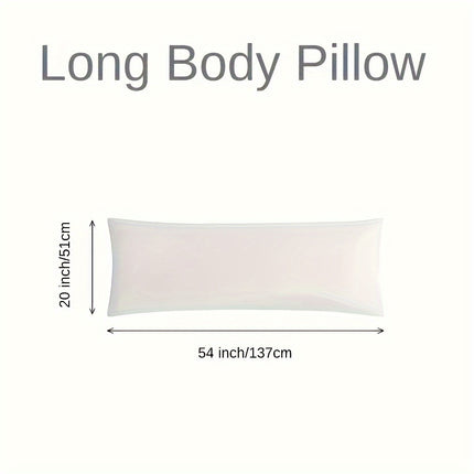 Machine Washable Full Body Pillow - Compressible, Knitted Polyester Cover & Fiber Filling