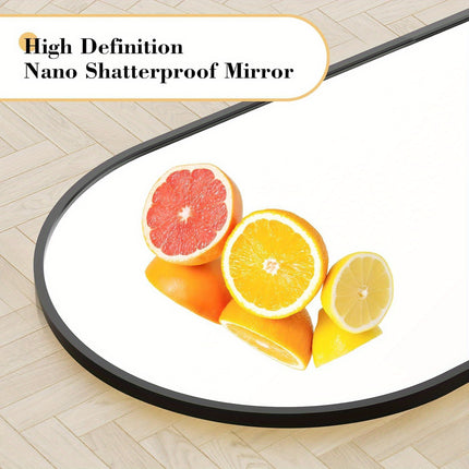 Floor Mirror with Aluminum Alloy Frame, Standing Full Body Mirror with Shatter