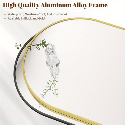 64"x21" Floor Standing Mirror, Full Body Mirror, Three Installation Methods (Free Standing