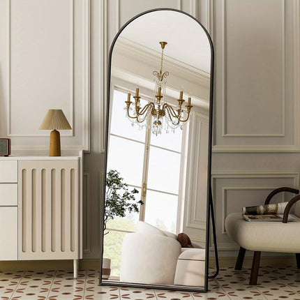 64"x21" Floor Standing Mirror, Full Body Mirror, Three Installation Methods (Free Standing