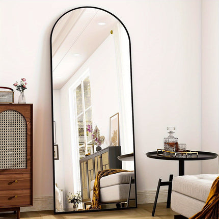 64"x21" Floor Standing Mirror, Full Body Mirror, Three Installation Methods (Free Standing