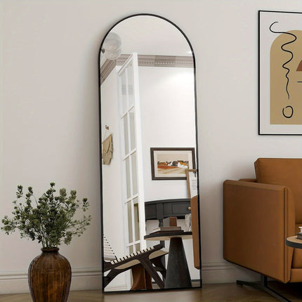 64"x21" Floor Standing Mirror, Full Body Mirror, Three Installation Methods (Free Standing