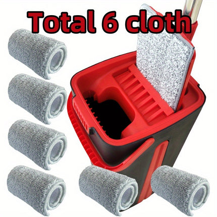 Mop And Bucket Set With 2/6 Microfiber Pads - Wet & Dry Use For Home And Commercial Spaces