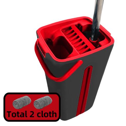 Mop And Bucket Set With 2/6 Microfiber Pads - Wet & Dry Use For Home And Commercial Spaces