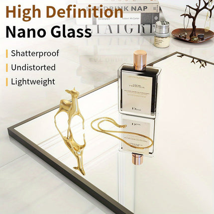 Floor Mirror with Stand Aluminum Alloy Frame Full Body Mirror Standing Hanging or Leaning Against Wall