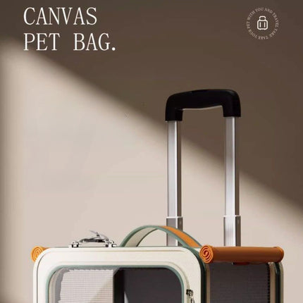 Oxford Cloth Pet Backpack with Zipper, Portable Large Capacity Dog & Cat Travel Carrier Bag with Ventilated Design for Outing and Car Rides