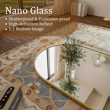 71"x26" Full Body Floor Mirror Standing Hanging or Leaning Wall, Full Body Mirror with Stand, Aluminum