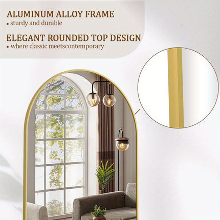 71"x26" Full Body Floor Mirror Standing Hanging or Leaning Wall, Full Body Mirror with Stand, Aluminum