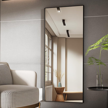71"x26" Mirror Full Length, Full Body Mirror with Aluminum Alloy Frame, Hanging or Leaning Against Wall
