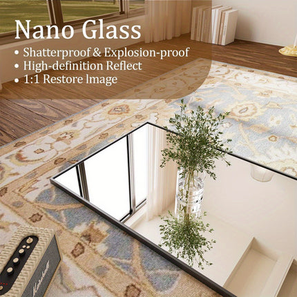71"x26" Mirror Full Length, Full Body Mirror with Aluminum Alloy Frame, Hanging or Leaning Against Wall