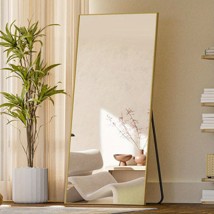 71"x26" Mirror Full Length, Full Body Mirror with Aluminum Alloy Frame, Hanging or Leaning Against Wall